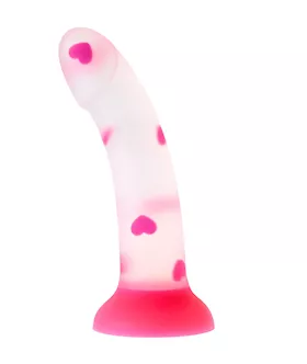 Nood Colours Love Heart Confetti Silicone Dildo