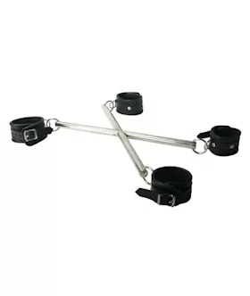 Strict Leather X-hog Tie Spreader Bar With Restraints
