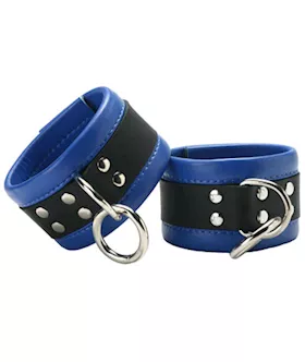 Blue Mid-level Leather Wrist Restraint