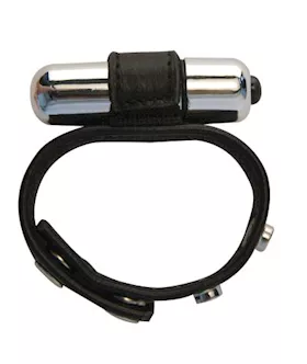 Vibrating Leather Cockring