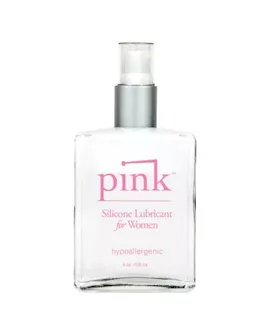 Pink Silicone Lubricant4 Oz Glass Bottle