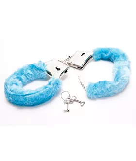 Blue Fluffy Hand Cuffs