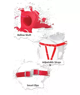 Fetish Fantasy Extreme9" Vibrating Silicone Hollow Strap-on