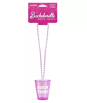 Bachelorette Party Favors "suck This" Shot Glass Necklace