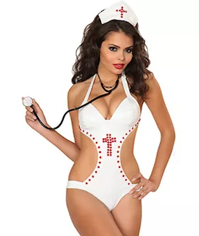 Sexy Studded Nurse Teddy