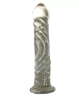 Twisted & Turned Glass Dildo