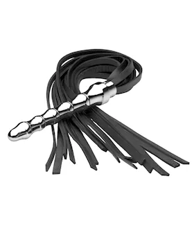 Steel Handle Heavy Tail Leather Flogger