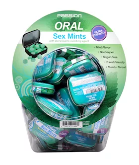 Oral Sex Mints With Numbing Agent Display Bowl - 60 Units