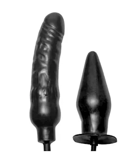Deuce Double Penetration Inflatable Dildo And Anal Plug