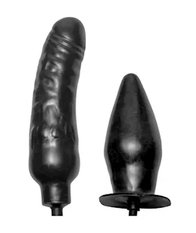 Deuce Double Penetration Inflatable Dildo And Anal Plug