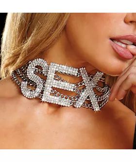 Large Sex Rhinestone Choker