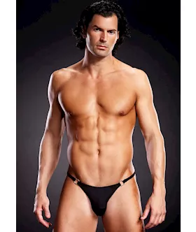 Performance Microfiber Thong With Metal Rings