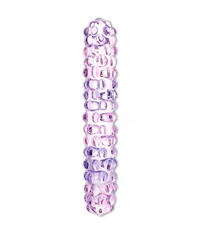 Glas Purple Rose Nubby Glass Dildo