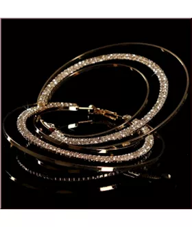 Precious Circle Rhinestone Earrings