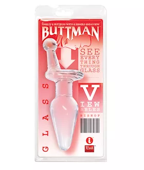 Buttmans Viewable Glass Butt Plug Bishop