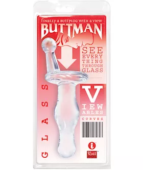 Buttmans Viewable Glass Butt Plug Curves