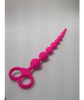 Beginners Play Anal Beads Hot Pink