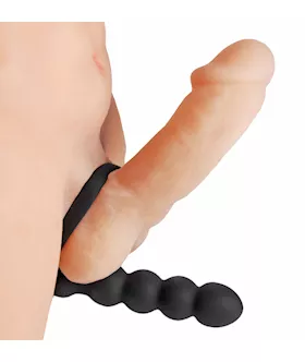 Double Fun Cock Ring with Double Penetration Vibrator