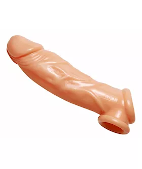 Realistic Flesh Penis Enhancer and Ball Stretcher