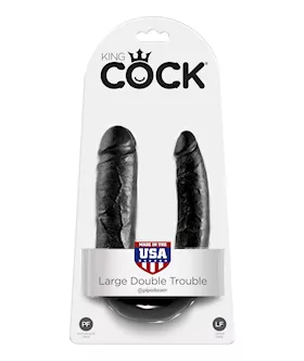 King Cock U-shaped Large Double Trouble Dildo