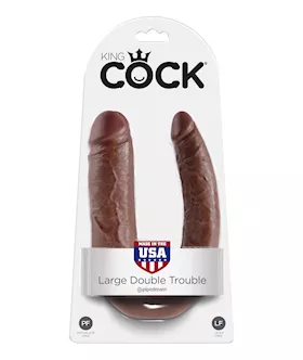 King Cock U-shaped Large Double Trouble Brown
