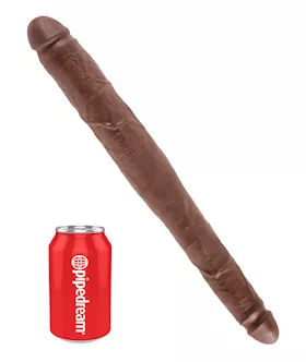 King Cock 16 Inch Tapered Double Dildo Brown