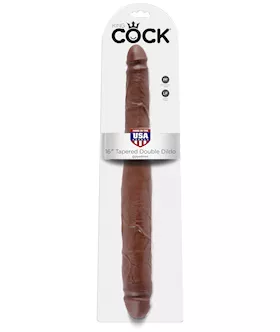 King Cock 16 Inch Tapered Double Dildo Brown