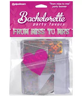 'from Miss To Mrs' Party Banner
