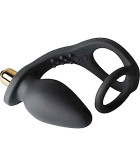 Ro-Zen Silicone Vibrating Cock Ring and Anal Plug