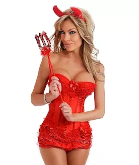 4 Pc Sexy Devil Costume