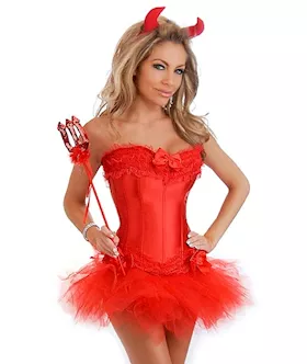 Sexy  Devil Costume 4 Pc