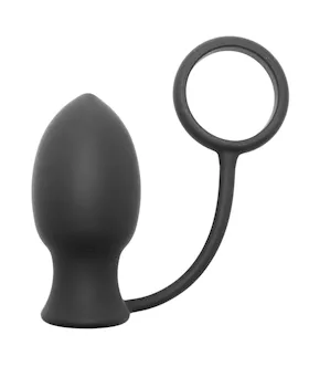 Vibrating Anal Plug With Cock Ring