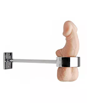 Locking Mounted Cbt Scrotum Cuff With Bar