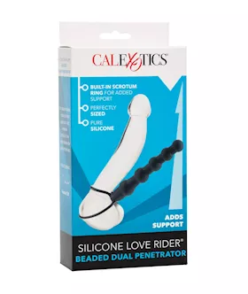 Silicone Love Rider Beaded Dual Penetrator