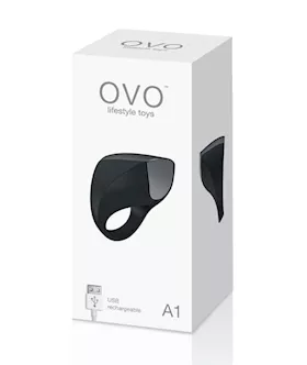 Ovo A1 Rechargeable Ring Black Chrome