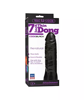 Vac-u-lock Code  7 Inch Thin Dildo The Naturals
