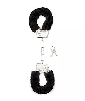 Shots Toys Furry Handcuffs Black