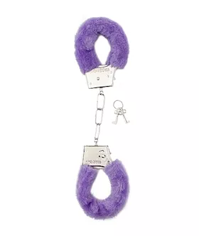 Shots Toys Furry Handcuffs Purple