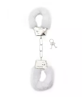 Shots Toys Furry Handcuffs White