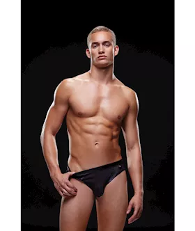 Envy Wetlook Bare Back Athletic Brief S M Black