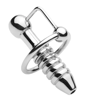 XL Ribbed Urethral Sound with Hollow Core