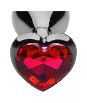 Crimson Tied Scarlet Heart Jewel Anal Plug