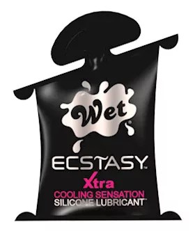 Wet Ecstasy Xtra Cooling Silicone Lubricant 10ml Pillow Pack