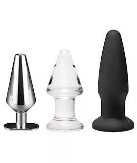 Intro To Toy Materials 3 Piece Anal Plug Kit
