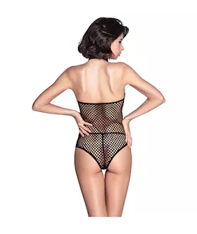 Harlot Halter Fishnet Teddy