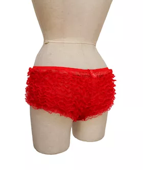 Red Ruffle Short Panty