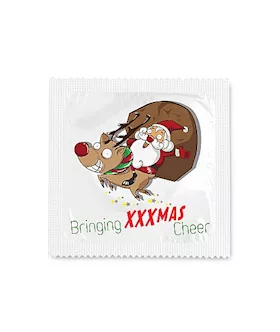 Funny Condom Bringing Xxxmas Cheer