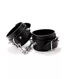 Spiked Leather Handcuffs