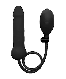Inflatable Silicone Dong Black