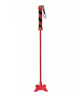 Butterfly Crop Suede Red Black